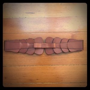 Anthropologie Leather Bow Belt
